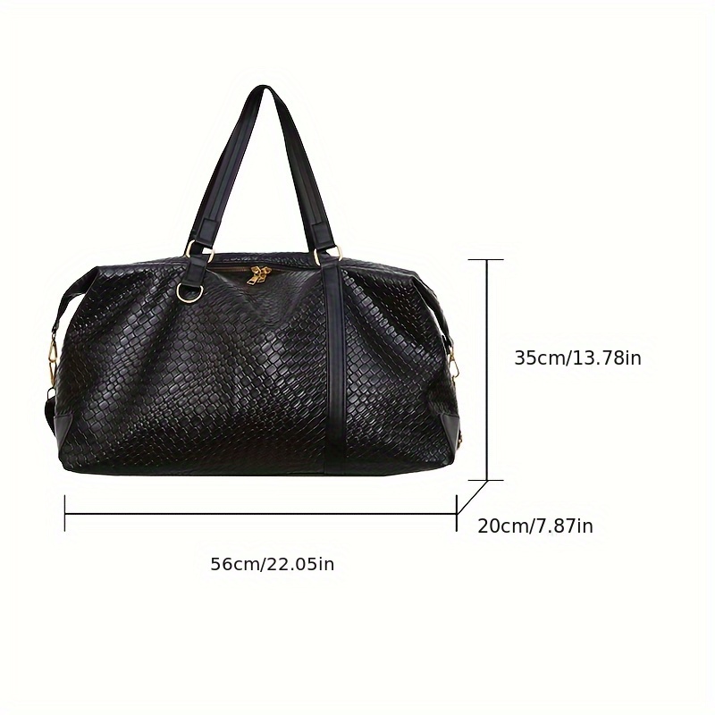 TEMU Travel Bag Luggage, Stylish Minimalist Large Capacity Fashion Woven Travel Bag, Shoulder And Handbag Travel Set, Travel Organizer, Essential