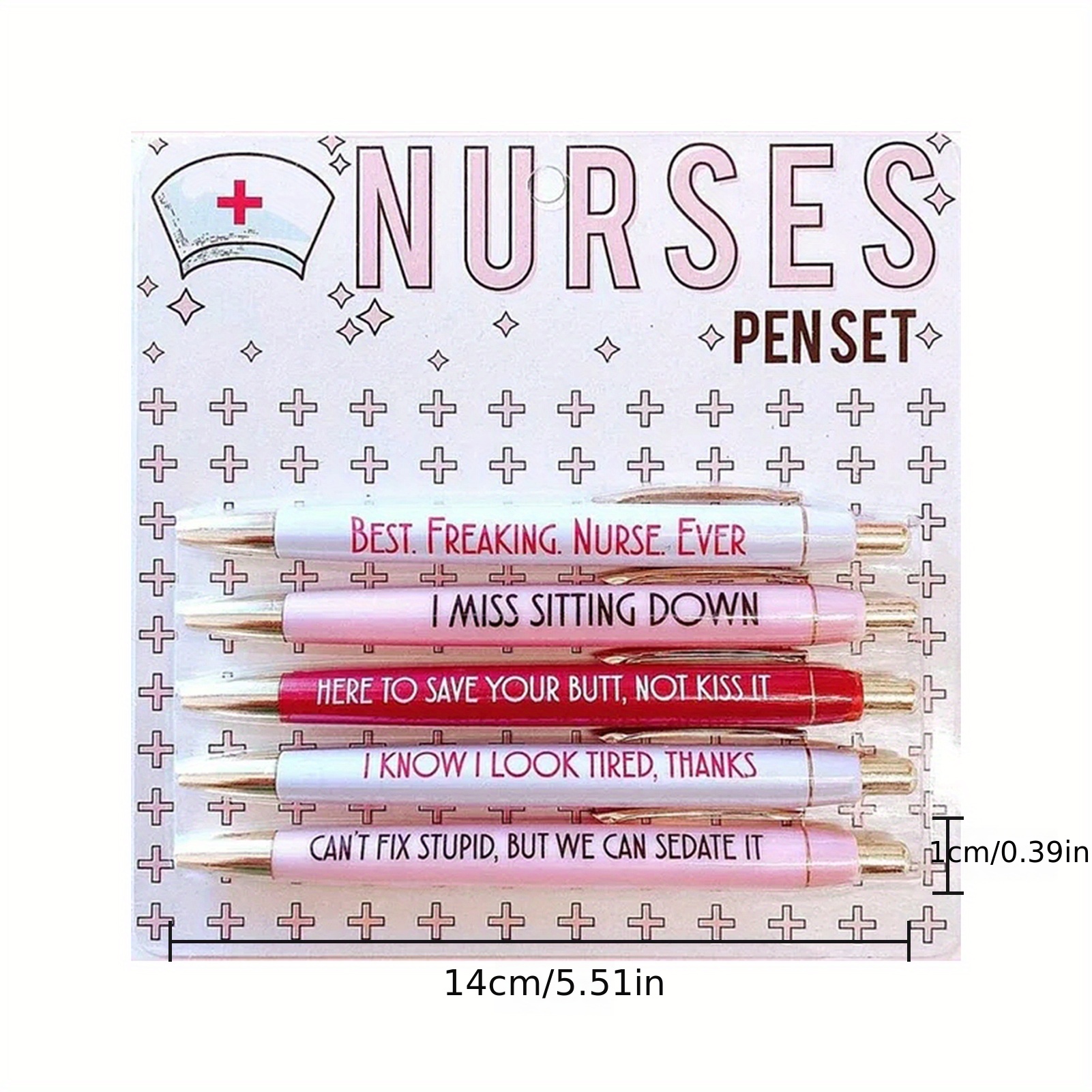 Fun Nurse Pens Ballpoin Set Daily Pen For Each Day Of The - Temu