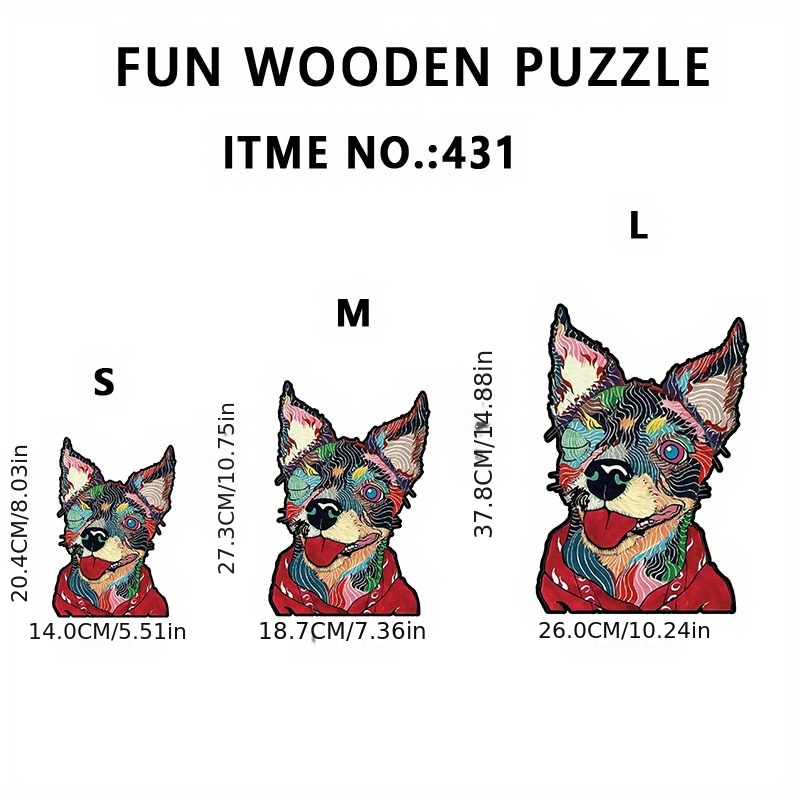 Wooden Puzzle Gift for Kids Wooden Toys Wooden Dog Puzzle