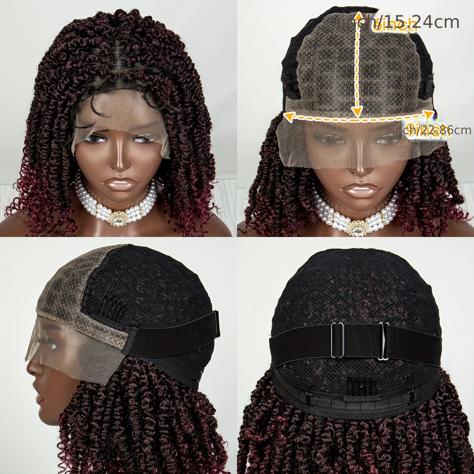 9*6 Lace Front Wig Dreadlocks Wig Shoulder Length Synthetic - Temu