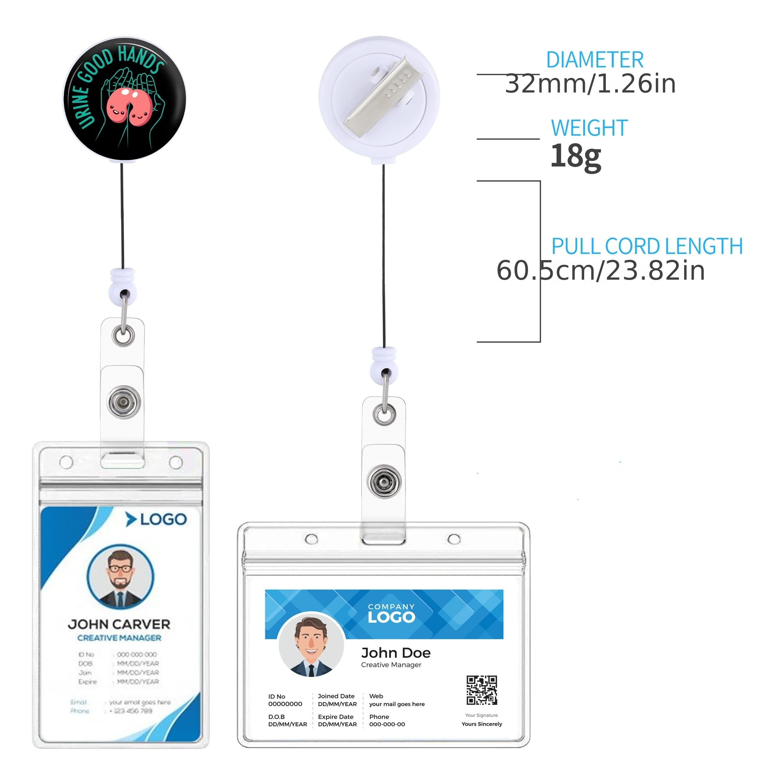 1pc Retractable Badge Reel With Clip For Nurse Nursing Name Tag Card, Cute  Funny Retractable Badge Reel For Nursing Student Doctor RN LPN Medical Assi