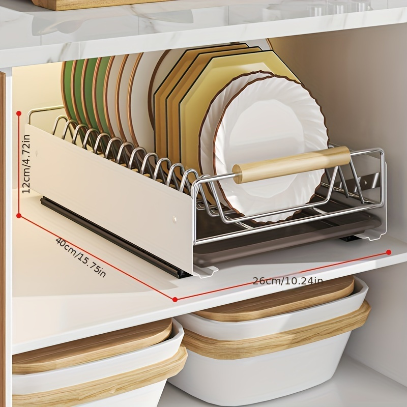 Dish Rack Under Sink Pull out Type Cabinet Built in Dish - Temu