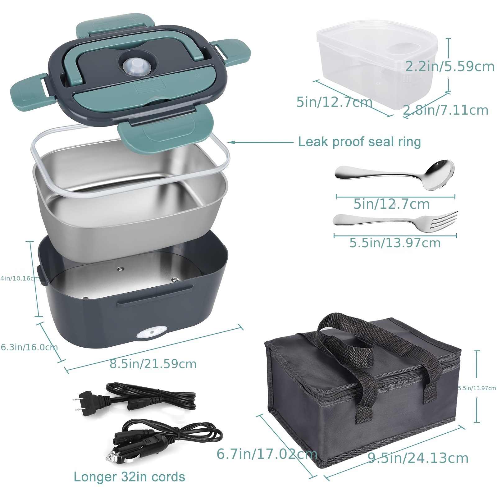 110V Lunch Bag Adult Lunch Box for Work Men Women Electric Food Warmer  Heating