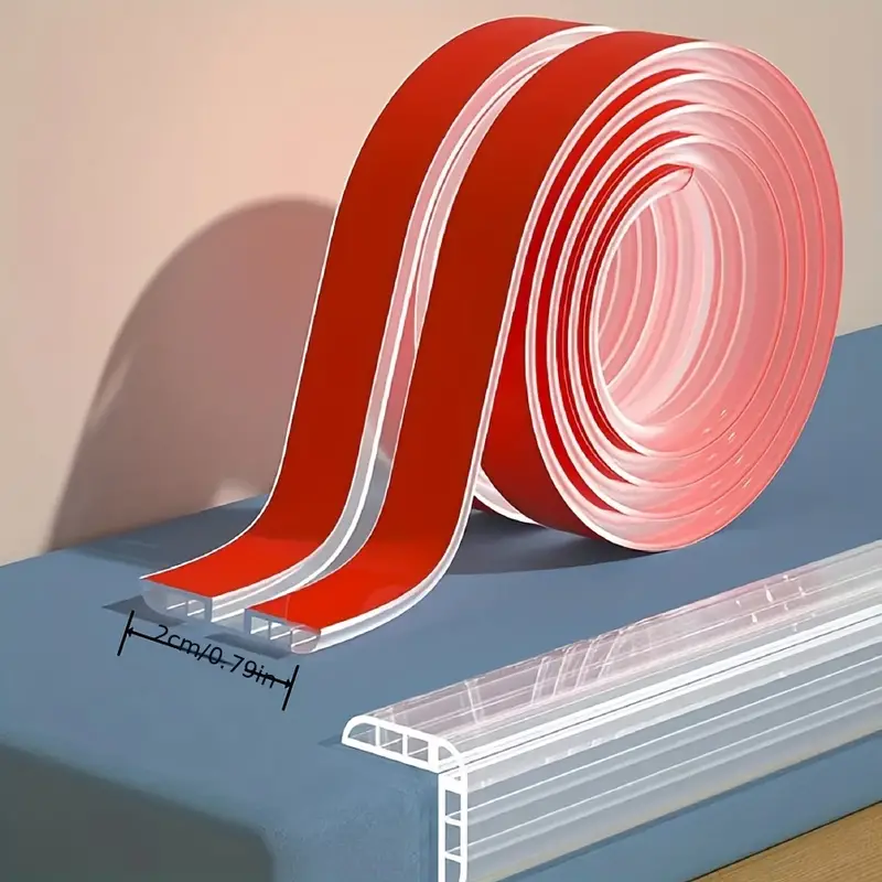 1pc PVC Acrylique Transparent Anti-collision Strip, Autocollant De
