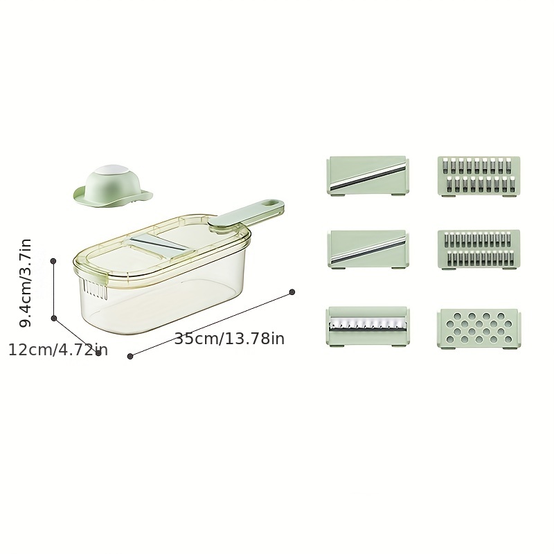 6in1 Vegetable Slicer, Multifunctional Fruit Slicer, Handle Food Grater,  Vegetable Grater, Cutter With Container, Potato Grinder, Household Potato  Chopper, Kitchen Stuff, Kitchen Gadgets - Temu