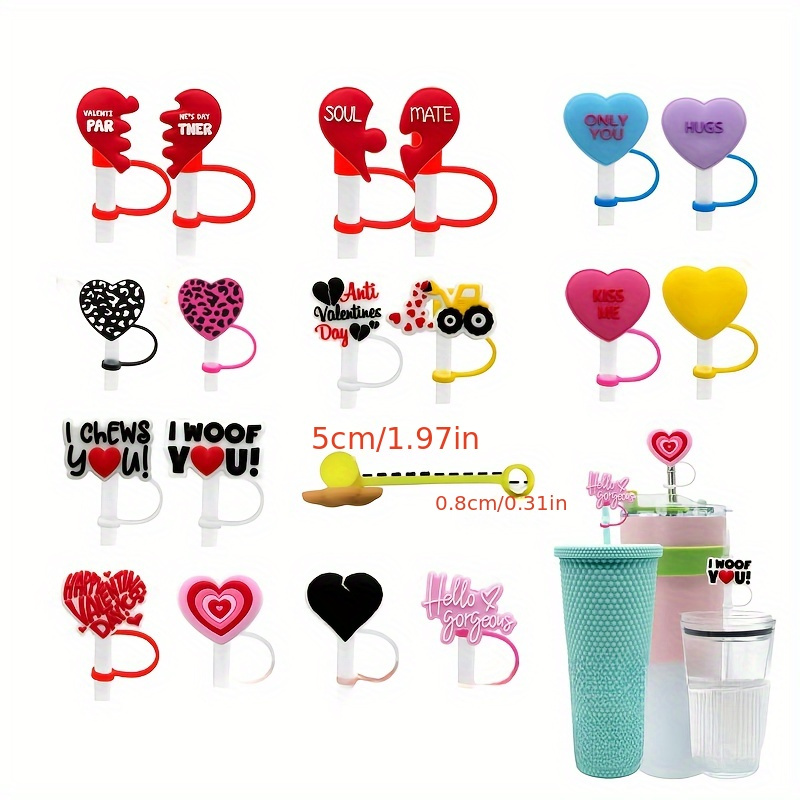 Heart Straw Toppers 