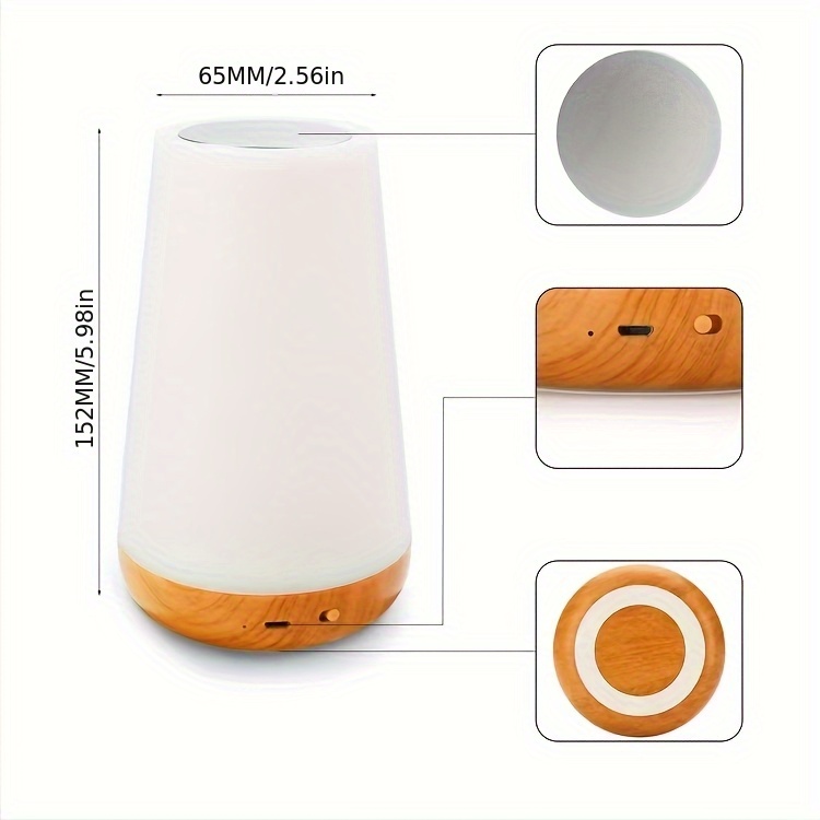 7-Color Touch Night Light Soft Glow Sleep Companion · Light Touch Color Change · USB Charging · Warm Bedside Lamp · One-Touch Dimming · Bedroom/Atmosphere Tool · Long Battery Life! Creative Rainbow Night Light 7-Color Gradient + Soft Light Mode ·