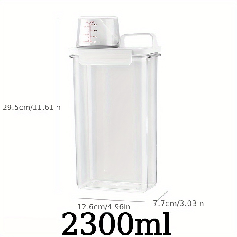 Airtight Laundry Detergent Container with Measuring Cup