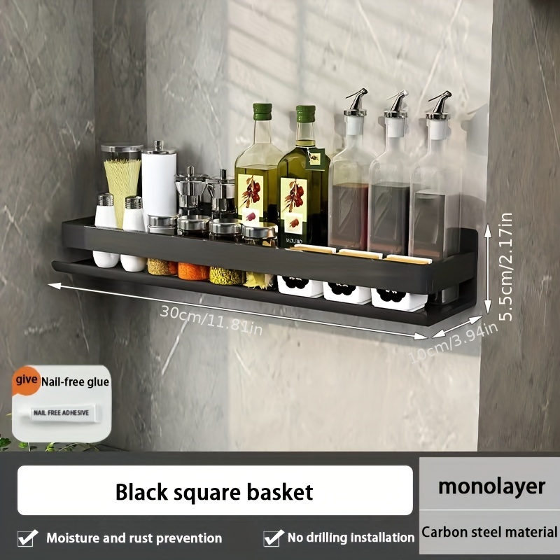 1pc Acrylic Moisture Proof Kitchen Spice Rack Utensil Holder With