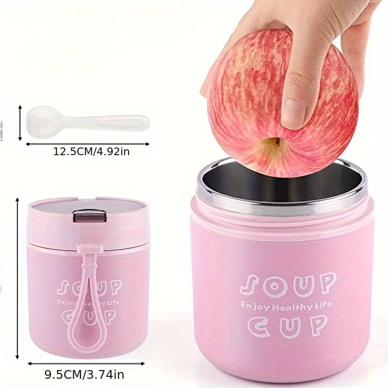 Lunch Boxes, Food Storage Container, Stainless Steel Thermal For Hot Food,  Vacuum Insulated Food Jar With Foldable Spoon, Leak Proof, Portable Hot  Soup Container, For Adult And Teenagers, Kitchen Supplies - Temu