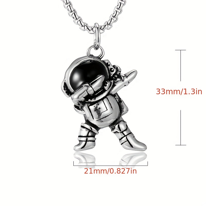 European And American Astronaut Necklace Movable Astronaut Pendant