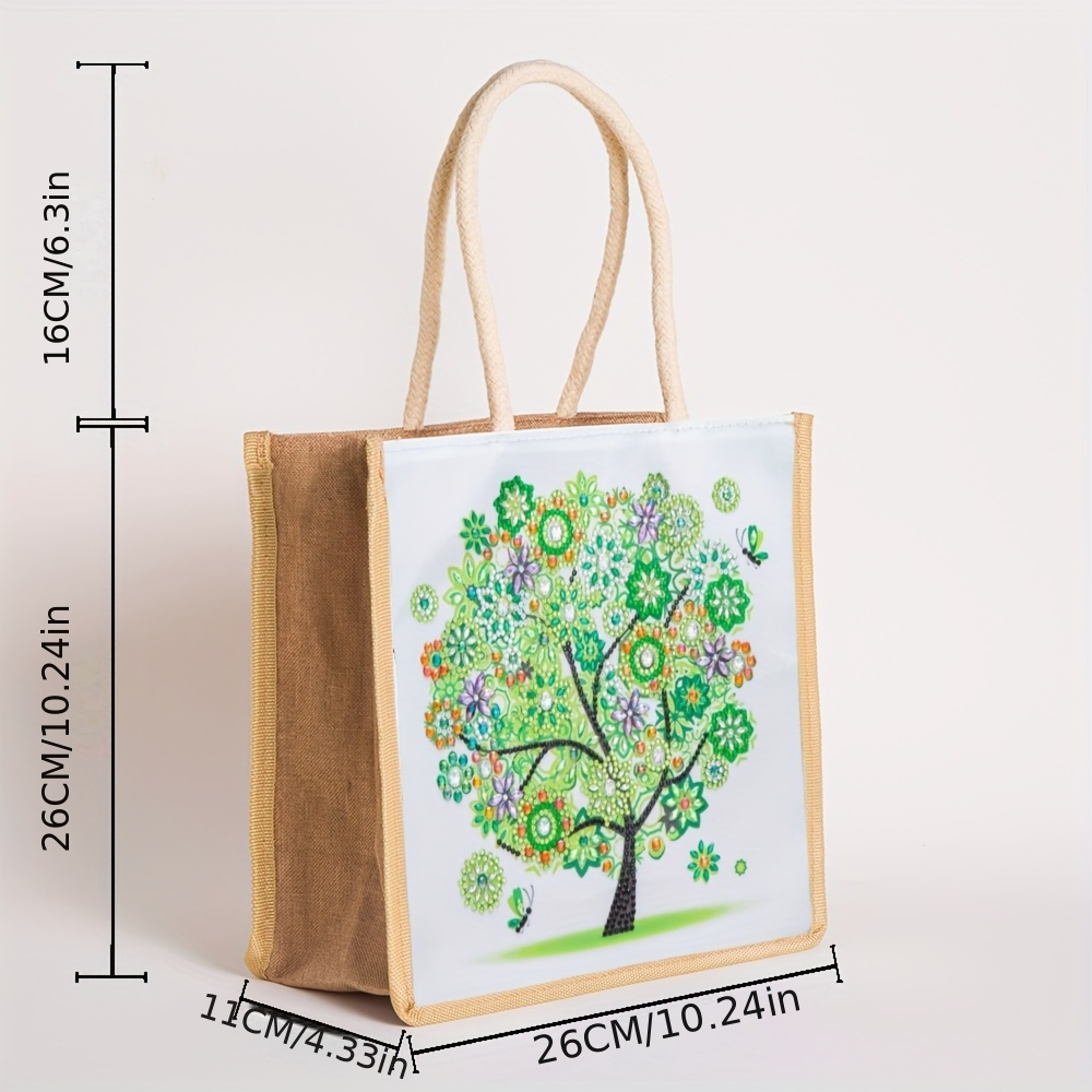 Diamond Painting Satchel Bag 5d Diy Diamond Painting Tote - Temu