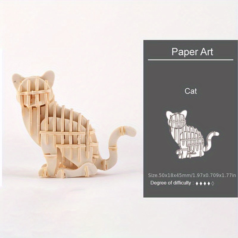 3d Puzzle Animal Assembly Kit Decoration Diy Sculpture Model - Temu