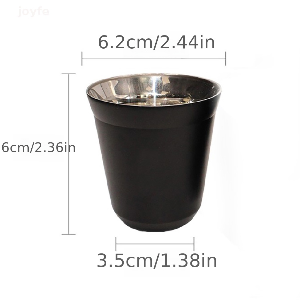 1pc 80ml Double Wall Stainless Steel Espresso Cup Insulation Nespresso  Pixie Coffee Cup Capsule Shape Cute Thermo Cup Coffee Mugs - Home & Kitchen  - Temu France