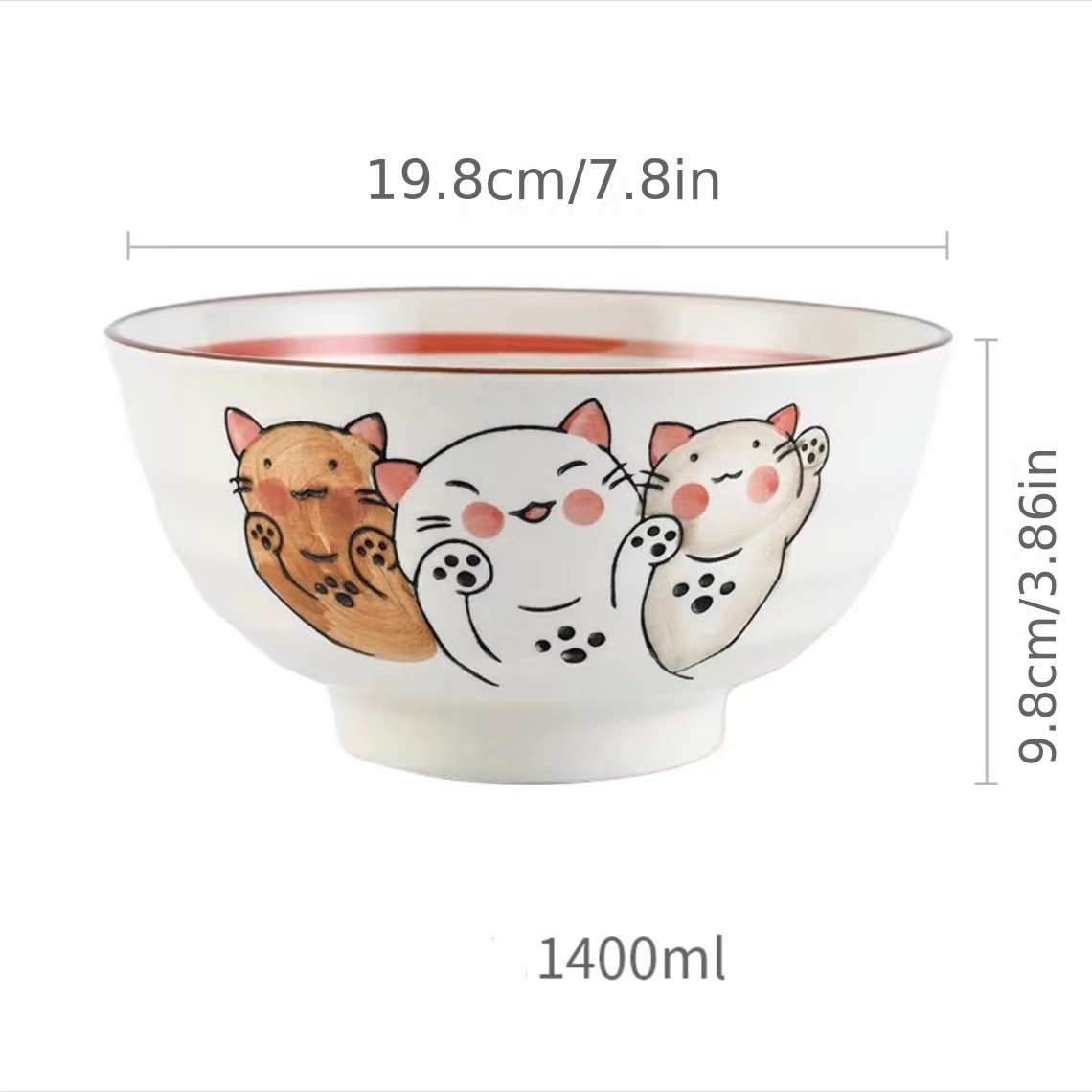 Bowl, Japanese Noodle Soup Bowl, Tall Ceramic Home Creative Personality  Small Fresh Cartoon Bowl, Hand-painted Noodles Large Bowl, Soup Bowl,  Tableware, Kitchen Utensils - Temu