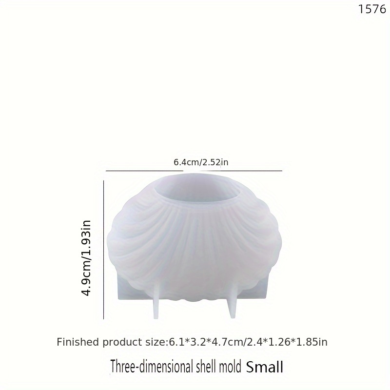 Shell Silicone Candle Molds For Candle Making By Garloy, 3d Oyster Shell Candlestick Epoxy Resin Mold, Conch Resin Epoxy Molds For Soy Wax, Soap, Scented Candle