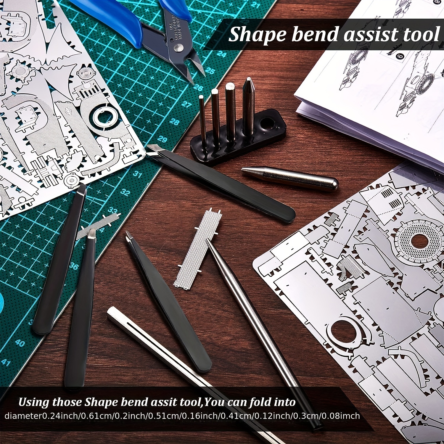 17Pcs Metal Model Tools Kits for Basic Model Building Electronics Jewelry 