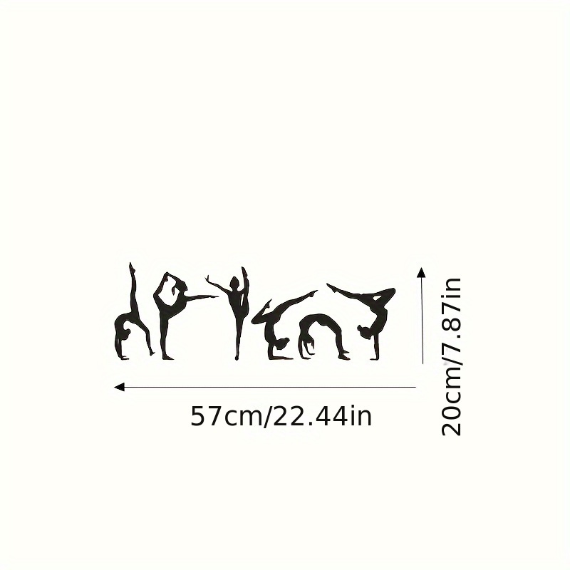 Image of 6d Wall Decal, 6 Dancers Gymnastics Wall Sticker, Wallpaper, Home Decor, , , Pre-, Single Use, Recommended For Plastic Surfaces, Dance Decor