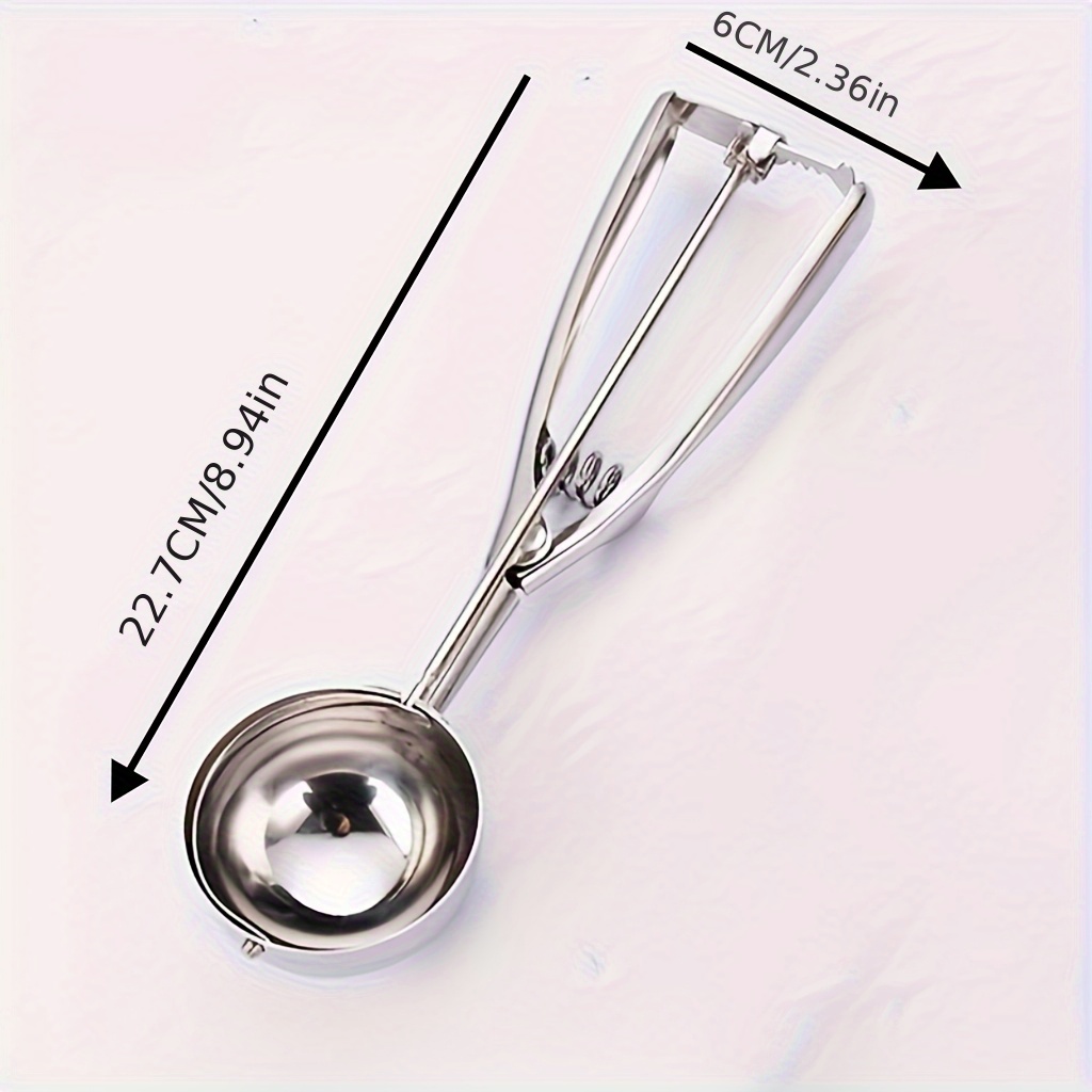 TEMU Durable Stainless Steel Ice Cream Scoop - Ice Cream, Fruit, And More - Ideal For