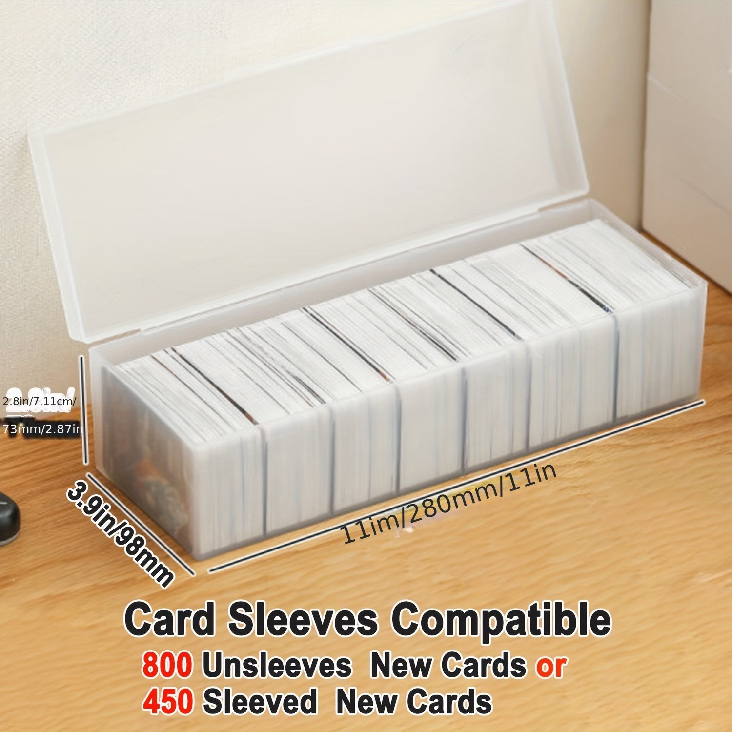 card storage box trading cards game hard cards box hold 800 - Temu