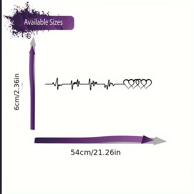Heartbeat Heart Car Windscreen Sticker Decal For Auto Vechicle Jdm Racing Car Windshield Vinyl Decor