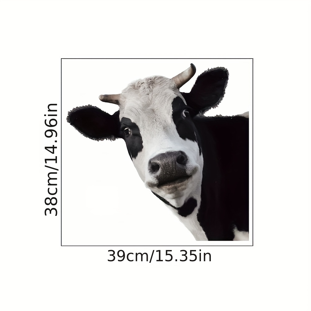 1pc animal theme window sticker cow pattern removable waterproof vinyl sticker suitable for wall decoration door and window glass stickers for living room   home decoration 14 96 15 35in details 4