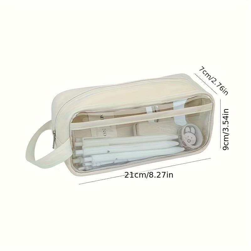 Large Capacity Transparent Pencil Case Water Proof Clear - Temu