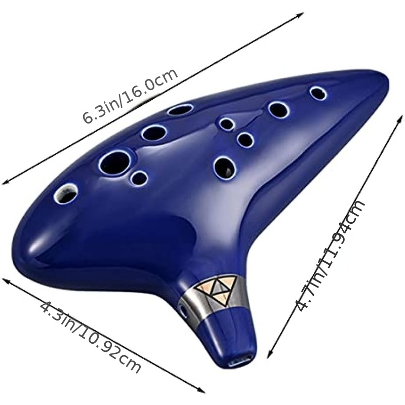 Deekec Zelda Ocarina 12 Hole Alto C with Song Book (Songs From the Legend  of Zelda) with Display Stand Protective Bag