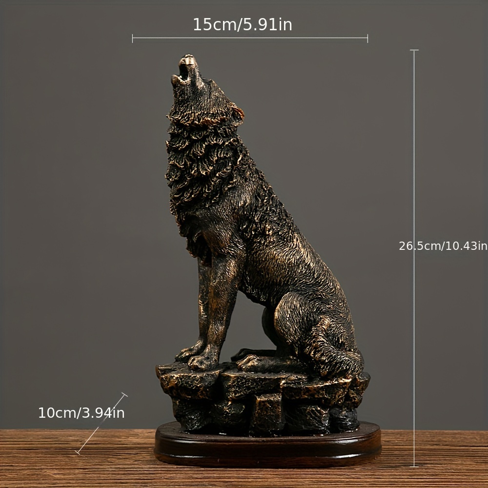 Lifelike Wolf Resin - , & Outdoor Decor, Yard Or Wine Cabinet Display, Indoor/outdoor Use