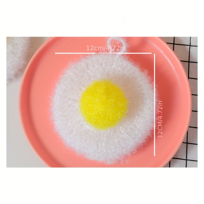 Cleaning Sponge, Pot Brush, Acrylic Poached Egg Double Layer Dish