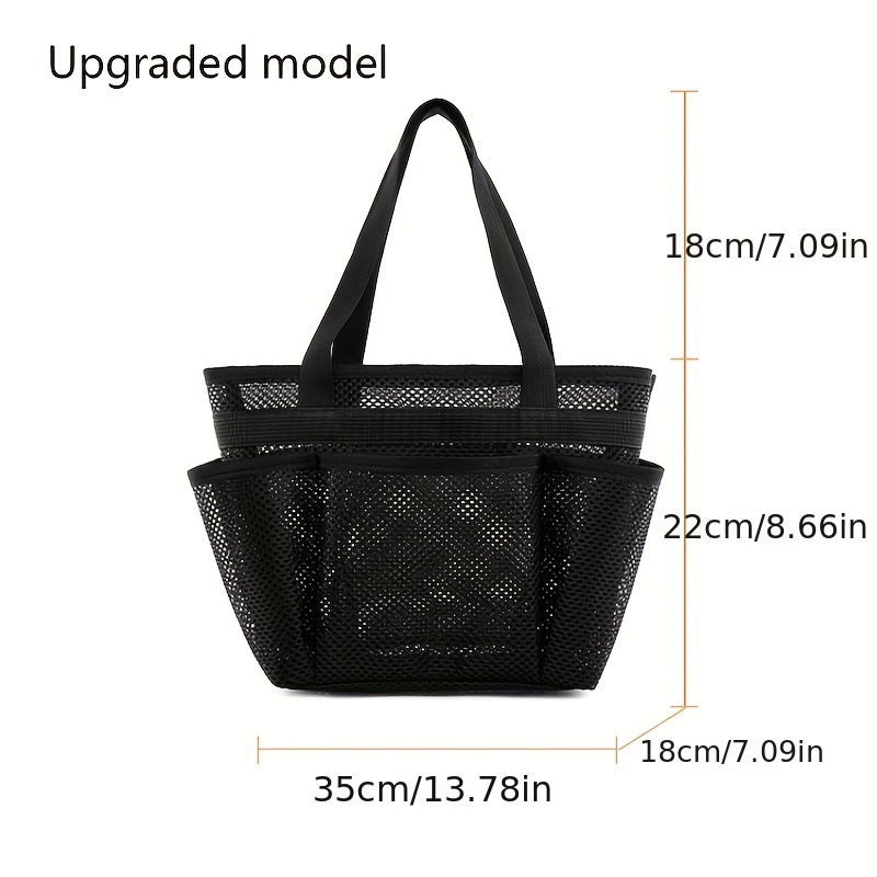 Mesh Clear Toiletry Bag Lightweight Portable Storage Beach Bag
