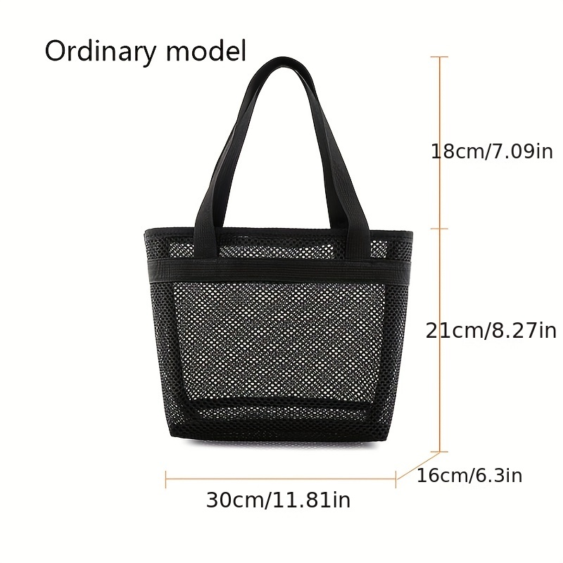Mesh Clear Toiletry Bag Lightweight Portable Storage Beach Bag
