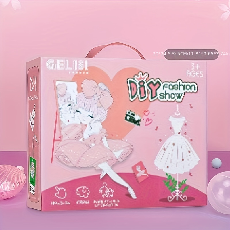 Great Choice Products Fashion Designer Kits for Girls, Fashion Design Games and Creativity DIY Toys with Mannequins, All in One Box Doll Clothes