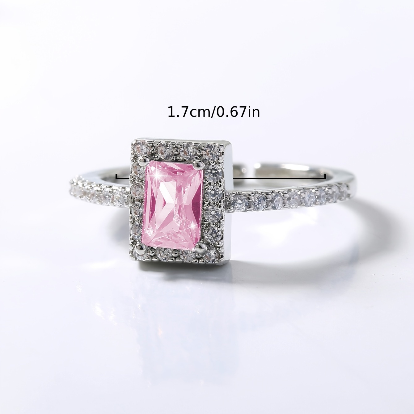 Nooxian Adjustable Copper Ring with Gemstone & CZ Accent