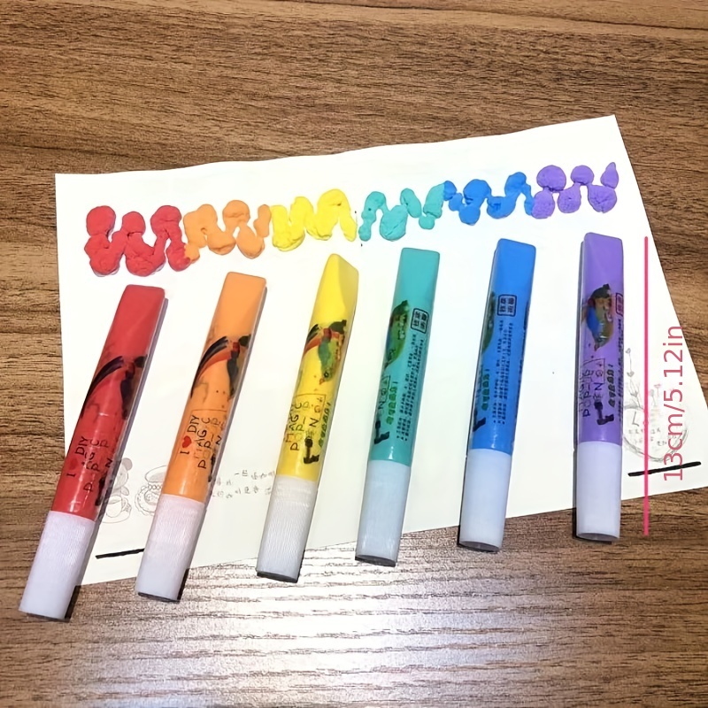  DIY Bubble Popcorn Drawing Pens (6 PCS), Popcorn Pens