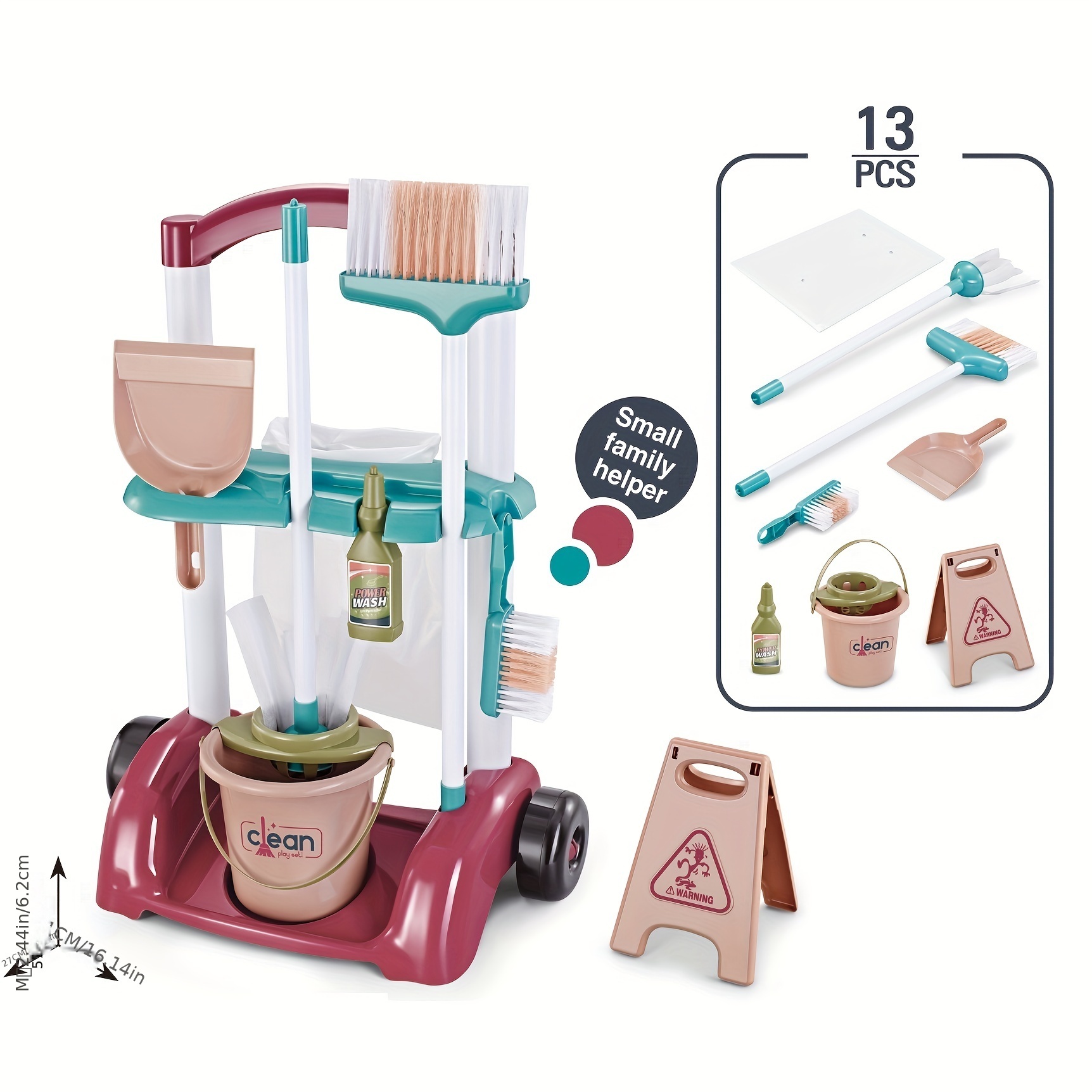 Kids Cleaning Set For Toddlers Detachable Pretend Play Set - Temu