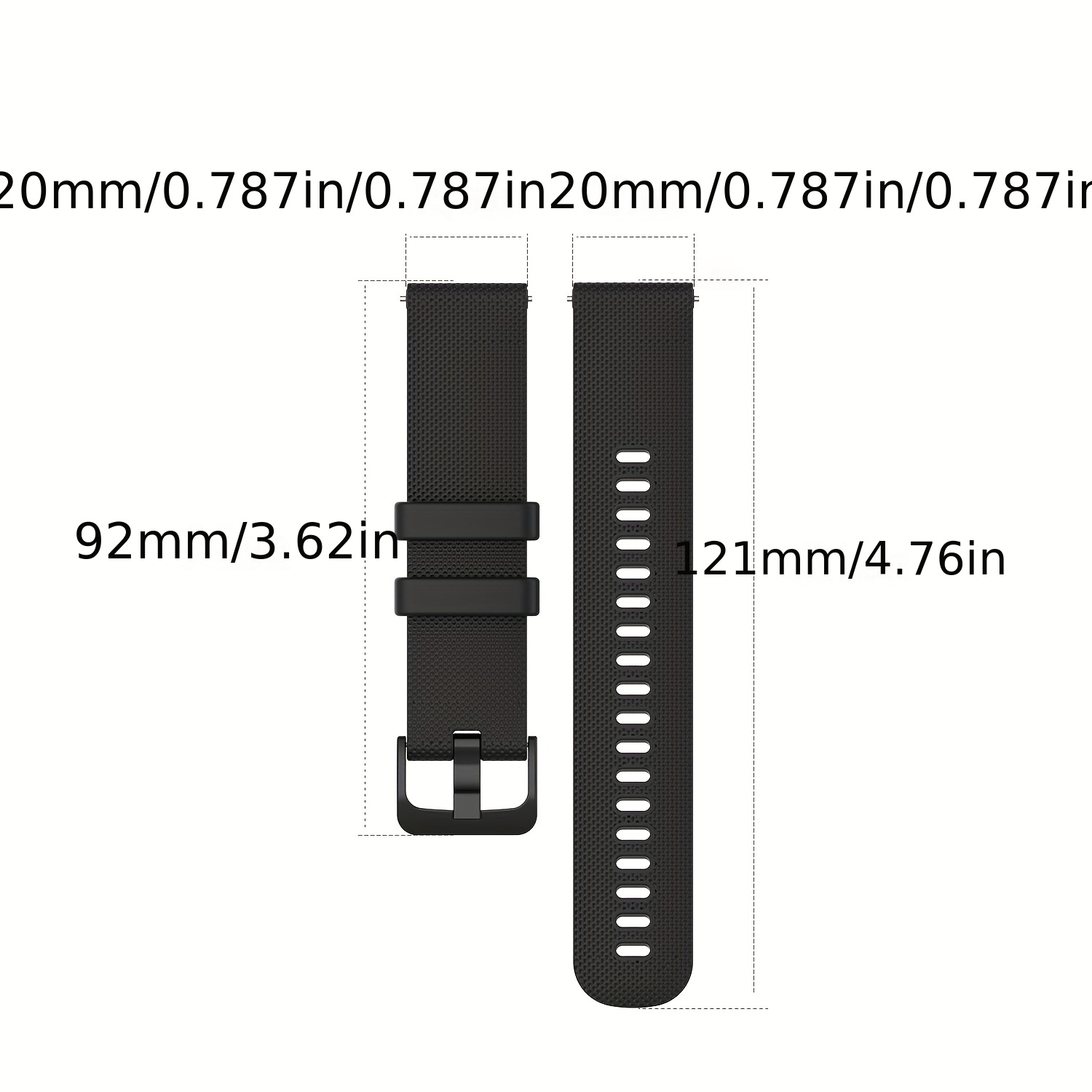 Correa deportiva compatible con Amazfit Gts 2/4 mini/Gts 3/4/bip 3/GTS  2e/Bip u pro/Venu 2 Plus/venu sq 2 0.787 in Smartwatch pulsera de silicona  de