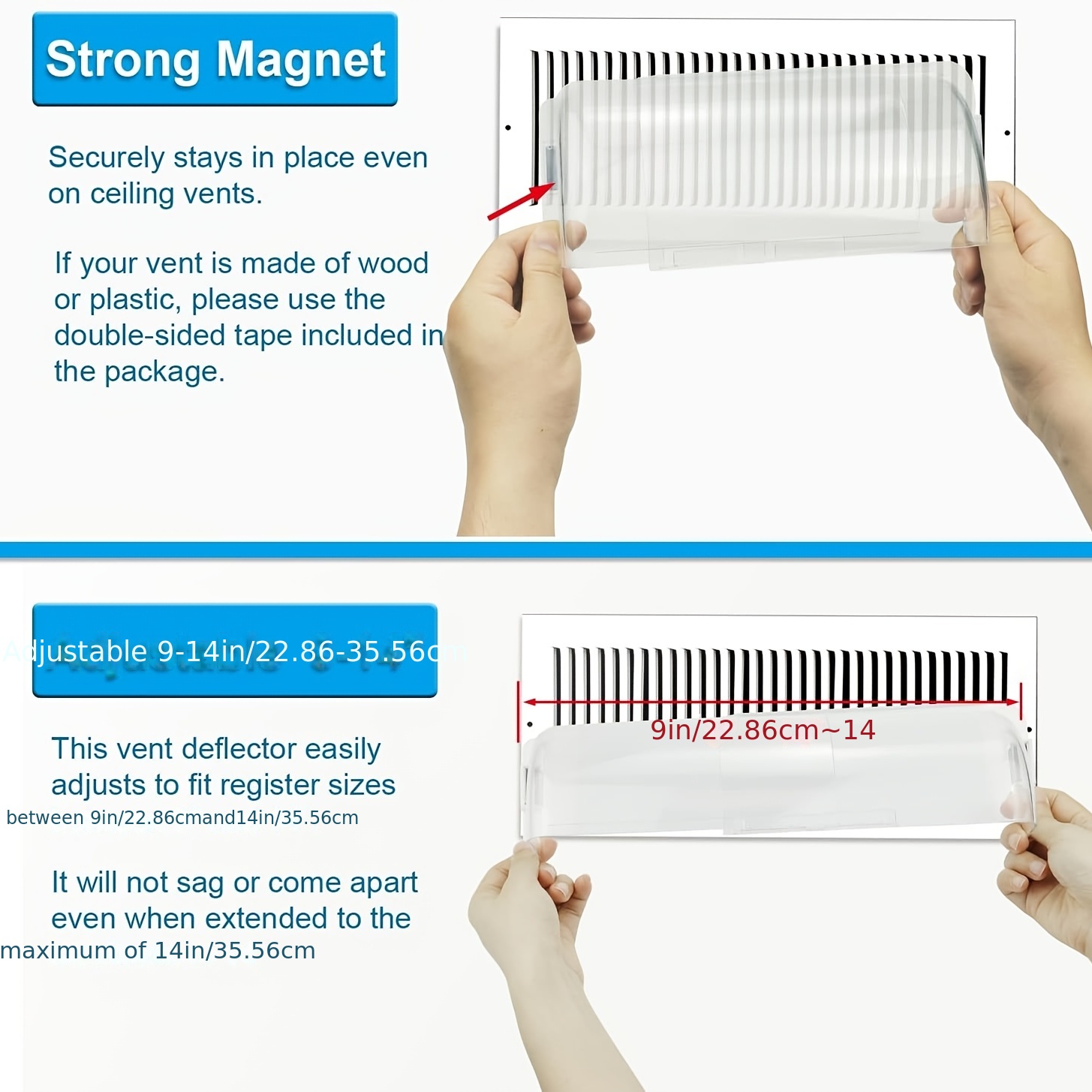 Adjustable Magnetic Heat Air Deflector Vents Sidewall - Temu