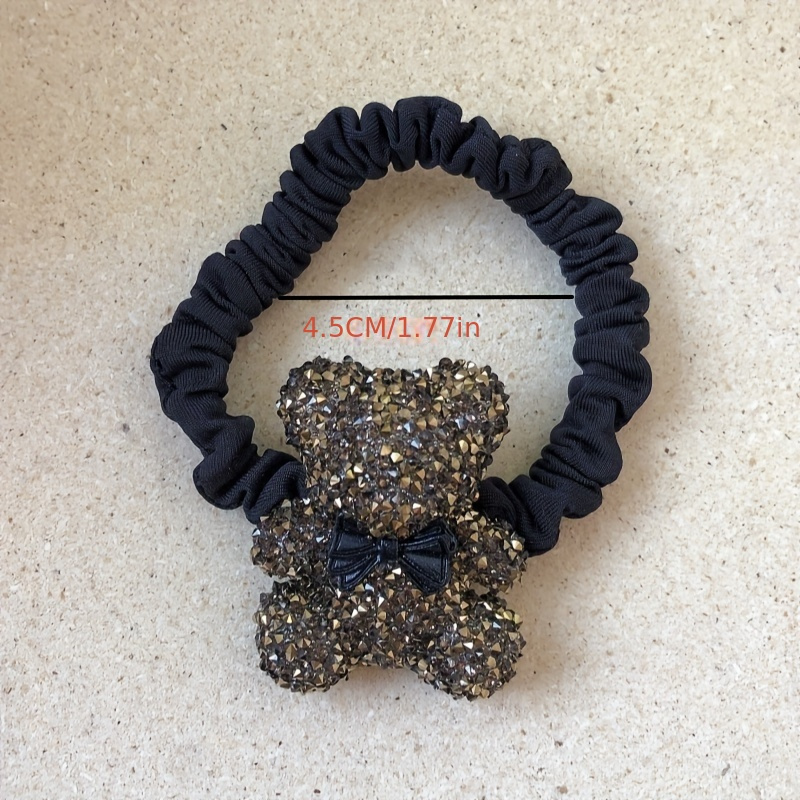 2pcs elegant black hair ties women sparkling - Temu Bahrain display picture 2