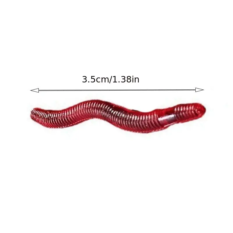 Lifelike Red Earthworm Fishing Lures Soft Plastic Baits Bass - Temu