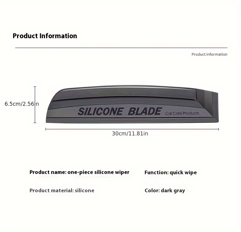1pc Silicone Car Window Squeegee with Soft Silicone Blade - Streak-Free, Scratch-Free Cleaning Tool for Car Glass, Shower Doors, and Mirrors - Gentle Water Stain Remover for Home and Auto Use, Gentle Water Remover | Streakfree Blade | Soft Silicone Material, Squeegee for Window Cleaning