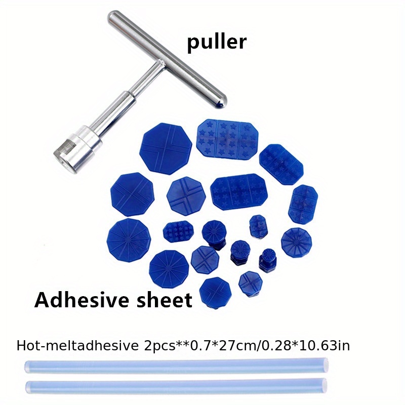 PDR Glue Tabs PDR Tool 18Pcs Blue Glue Gasket Auto Body Paintless
