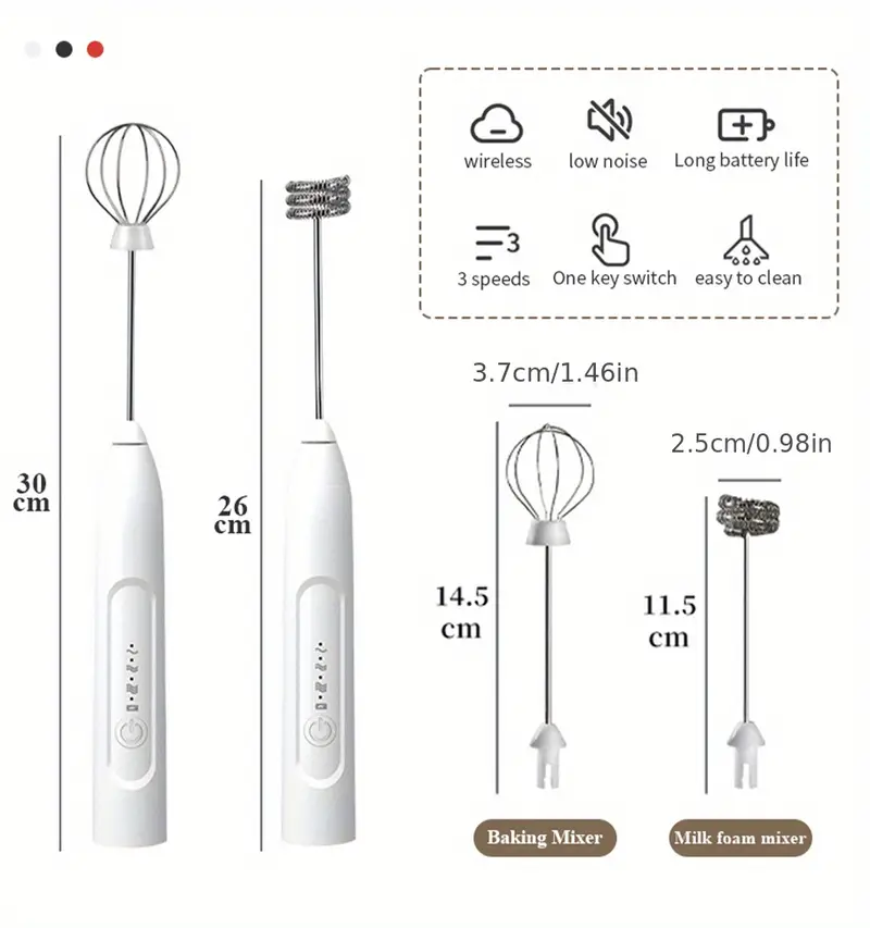 milk frother, 1pc wireless electric egg beater milk frother household electric milk frother machine coffee stirring stick milk cover hair beater automatic handheld milk frother 2 in 1 usb rechargeable electric egg beater whisk coffee mixer details 1