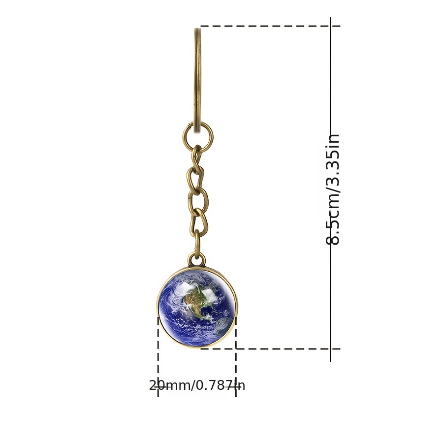 Solar System Planet Keyring Galaxy Nebula Keychain Moon Mercury Mars Glass  Ball Fashion Pendant - Jewelry & Accessories - Temu Germany