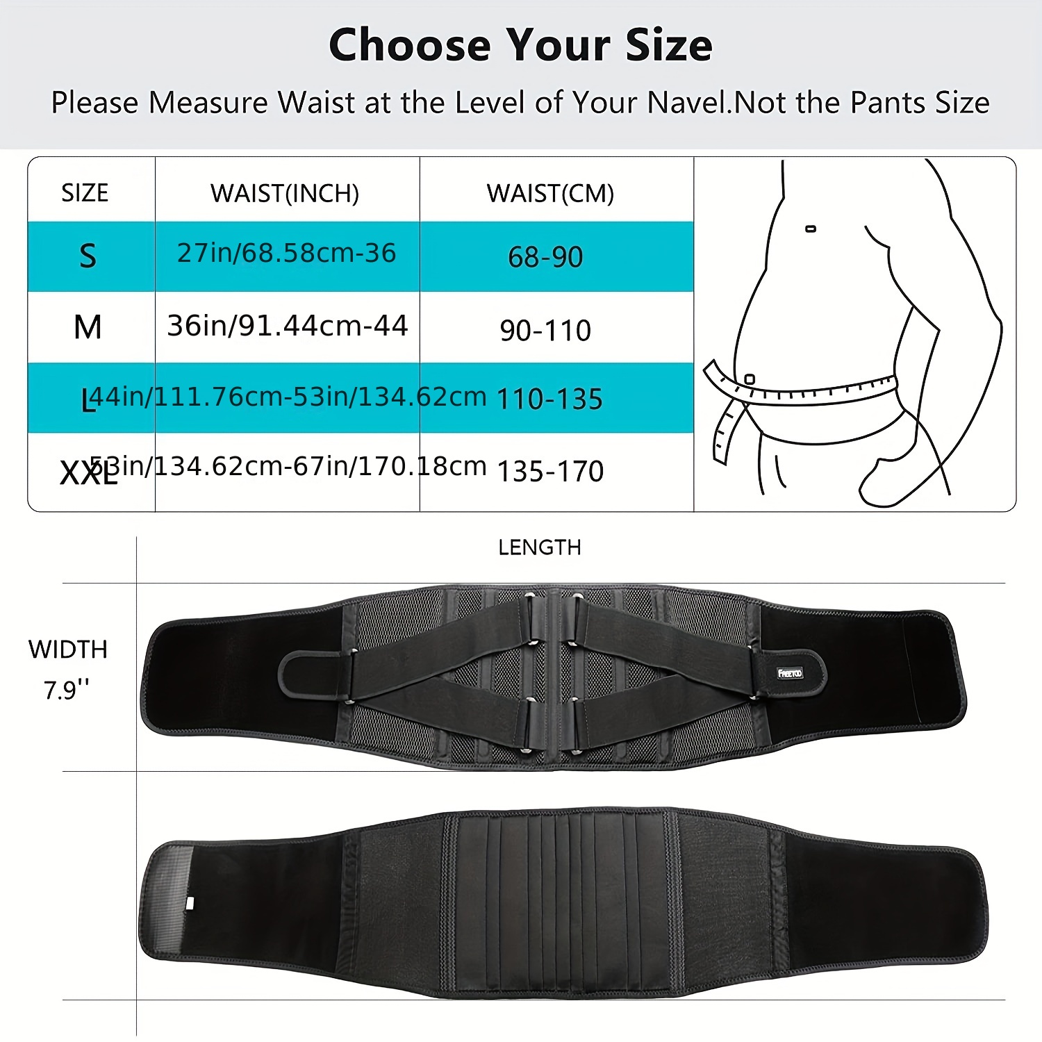 Back Braces 6 Steel Plates Anti skid Waist Support Belt - Temu