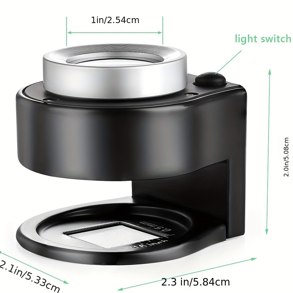 6 LED Magnifying Glass 30X Loupe Magnifier UV Optical Glass Lens