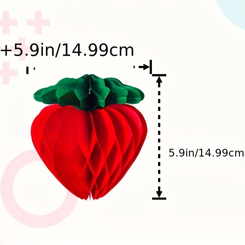 3pcs, Strawberry Honeycomb Ball Tissue Paper Napkins, Strawberry Baby  Shower Birthday Party Decor Garland Strawberry Ball Indoor Outdoor Photo  Props S