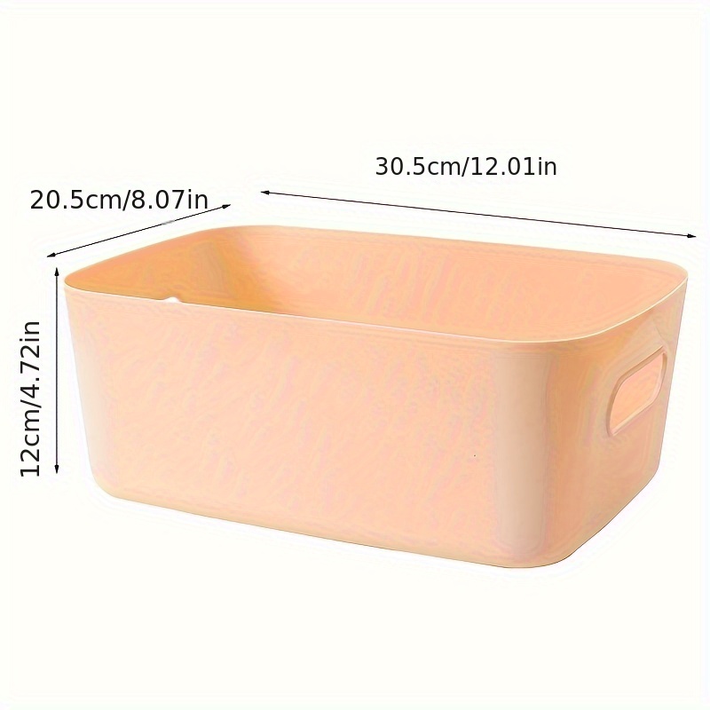 Plastic Storage Box, Kitchen Cabinet Organization Box Plastic Box With  Handle For Bathroom, Kitchen, Bedroom, Cosmetic, Drawer, Shelf - Temu