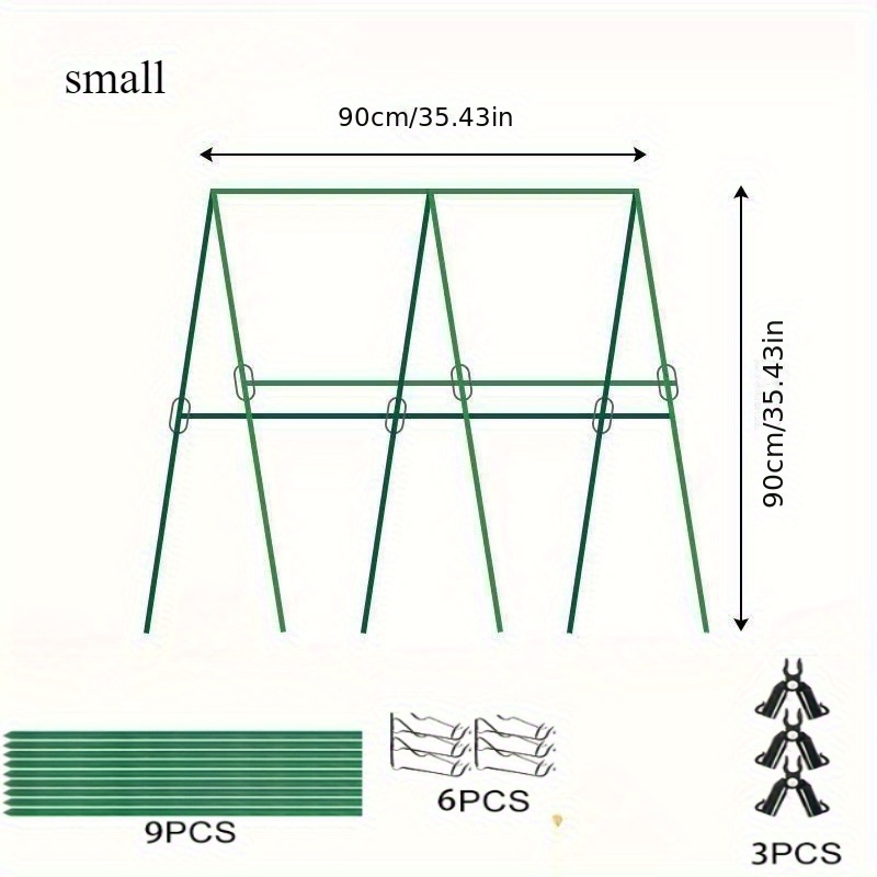 Image of Large Size! A Full Set Of Sturdy Metal Climbing Plant Garden Grids - Perfect For Plants Such As , Beans And Tomatoes - Durable Plant Supports