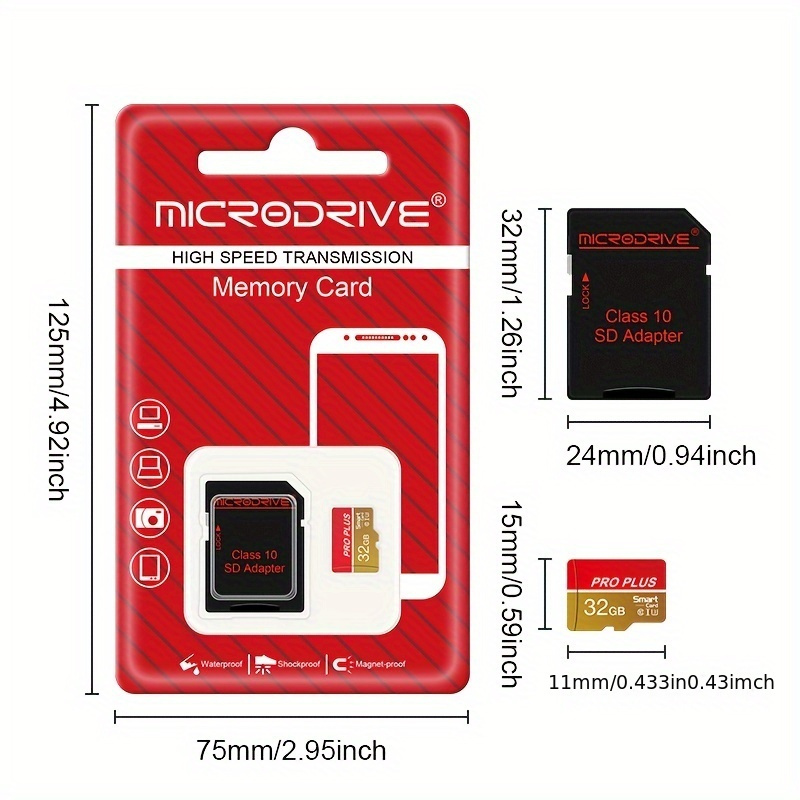 High speed Red Golden Micro TF SD card 8GB 16GB 32GB 64GB 100GB 128GB 256GB micro mini SD Card memory card U3 Class 10 TF flash cards for SD adapter